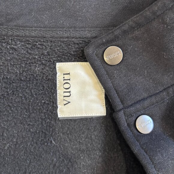 Vuori Men's Seaside Jacket Black Organic Cotton V296 Snap Front Size XLarge XL - Picture 5 of 9